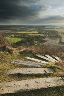 Pathway Prints: Steps leading from The Devils Kneading Trough at sunset