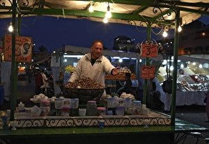 Moroccan Prints: Street vendor selling snails at food stall