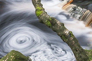 Cascade Prints: Swirling stream, Dark Peak, Peak District N. P. Derbyshire, England, November
