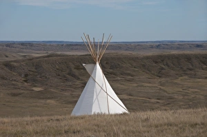 Camps Prints: Teepee in shortgrass prairie habitat