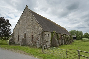 Gloucestershire Prints: Tithe barn, measuring 161ft by 36ft is one of the largest in the country