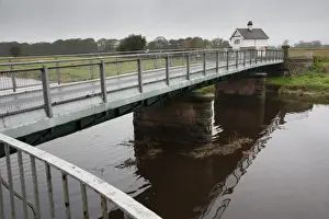 Fylde Prints: Toll bridge over river, connecting districts of Fylde and Over Wyre