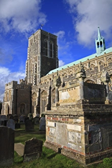 Headstone Prints: Tomb in graveyard of 15th century late medieval church