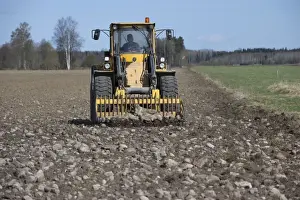 Stones Prints: Tractor with front loader forks