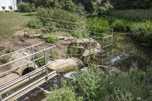 Pipes Prints: Treated water flows into the River Gipping at Stowmarket from industrial units