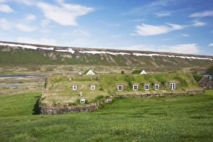 Housing Prints: Turf dwellings, Thvera, Iceland, June