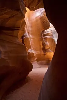Upper Antelope Canyon was formed by erosion of Navajo Sandstone, primarily due to flash flooding where during monsoon