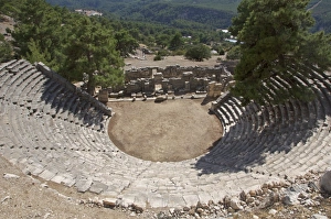 Near East Prints: View of ancient theatre, Lycian ruined city of Arykanda, Antalya Province, Turkey, october