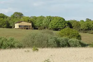 Environmental Prints: View of BBC Springwatch Control Centre overlooking nature reserve