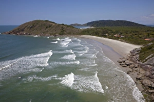 Sub Tropical Prints: View of beach and coastline, Ilha do Mel, Parana, Brazil