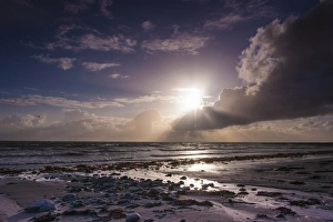 Storm Prints: View of beach after storm, Aird a Mhachair, South Uist, Outer Hebrides, Scotland, May