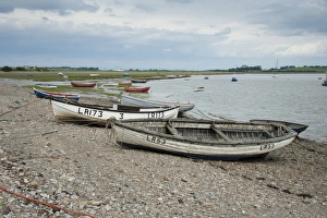 Isolated Prints: View of boats on shoreline at coastal village