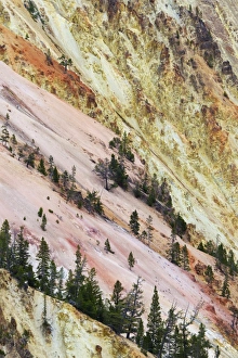Slopes Prints: View of canyon slope with oxidizing rocks