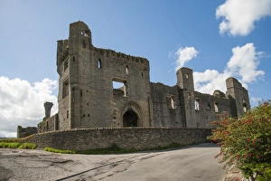Ruined Prints: View of castle ruins, Middleham Castle, Wensleydale, North Yorkshire, England, August