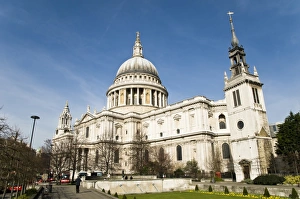 Places Prints: View of city cathedral with dome