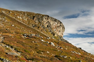 Slopes Prints: View of cliffs at summit of fell