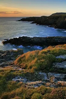 Sun Set Prints: View of coastline and cliffs at sunset