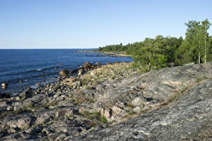 Formation Prints: View of coastline with rock formations, Kallarberget, Baltic Sea, Sweden, july