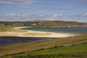 Sandy Prints: View of coastline with sandy beach