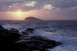 Wave Prints: View of coastline at sunset, Torndirrup N. P. Western Australia, Australia