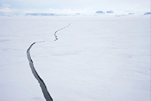 Antarctic Prints: View of crack in sea ice, Antarctica