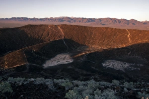 Cone Prints: View of extinct cinder cone volcano crater