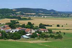 Settlement Prints: View of farm buildings and farmland