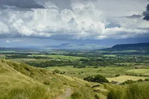 Landscape Prints: View across farmland towards distant fells