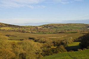Distance Prints: View over farmland, with fields