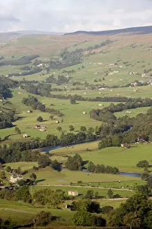 Dry Stone Prints: View of farmland in river valley