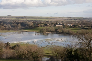 Flood Prints: View of flooded fields around river