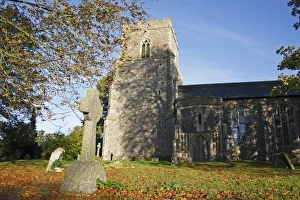 Graves Prints: View of graveyard and church, St