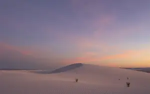 Monument Prints: View of gypsum dunes at sunset