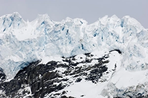 Hanging Prints: View of hanging glacier, Bertrab Glacier, Gold Harbour, South Georgia, november
