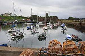 Ruined Prints: View of harbour with lobster pots