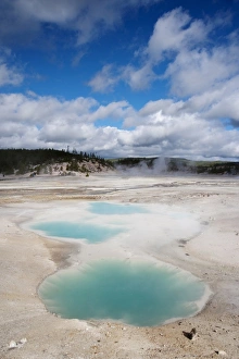 Geothermal Prints: View of hotsprings, Norris Geyser Basin, Yellowstone N. P. Wyoming, U. S. A. September