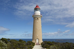 Sandstone Prints: View of lighthouse and coast, Cape du Couedic Lighthouse