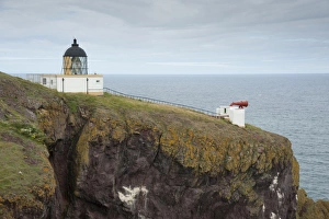 Warnings Prints: View of lighthouse and foghorn, St