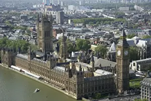 Places Prints: View from London Eye of Palace of Westminster (Houses of Parliament)