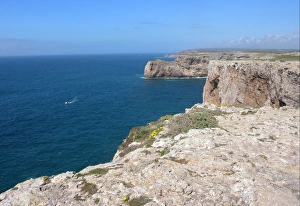 Algarve Prints: View looking north along sea cliffs