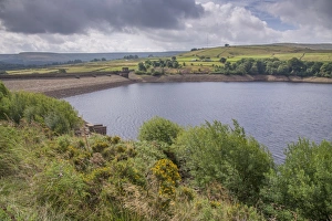 Supply Prints: View of manmade reservoir, Digley Reservoir, Holmfirth, West Yorkshire, England, August