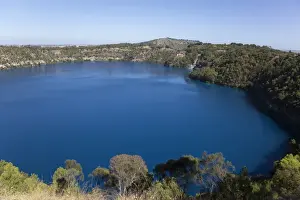 Craters Prints: View of monomictic lake located in extinct volcanic maar
