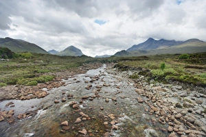 Peak Prints: View of moorland river and mountains