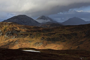 Rugged Prints: View of mountain peaks, Beinn a Chaolais