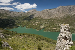 Reservoirs Prints: View of mountain valley with reservoir