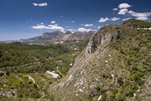 Rugged Prints: View from mountains over valley