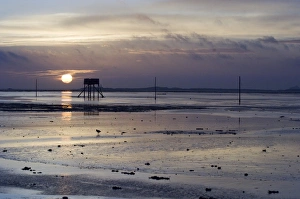 Sun Rise Prints: View over mudflats at low tide during sunrise