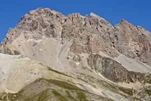 : View of nappe rock formation, large areas of rock have been moved horizontally
