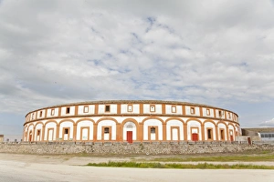 Tradition Prints: View of old bullring, Trujillo, Caceres Province, Extremadura, Spain, April