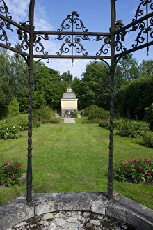 Park Prints: View of parkland gardens, Julita Manor, Sodermanland, Sweden, august